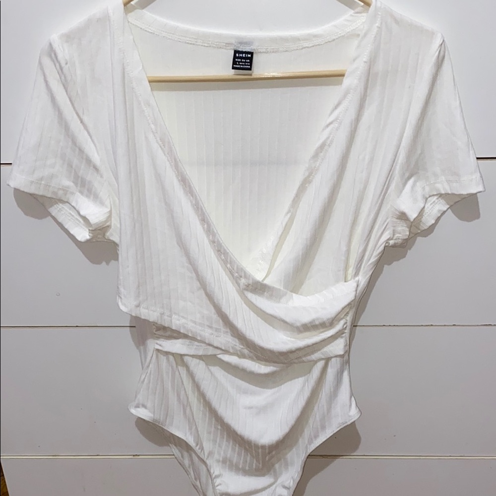 White Wrap Bodysuit